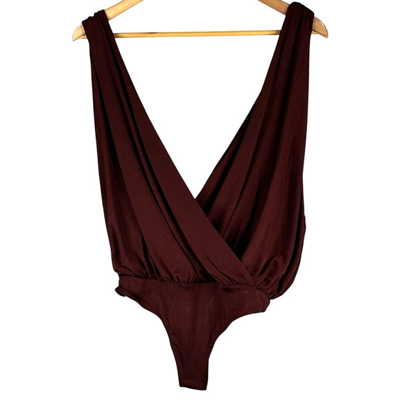 Free People Night Owl Bodysuit in Nutmeg Women's Size Small New With Tags - Picture 2 of 10